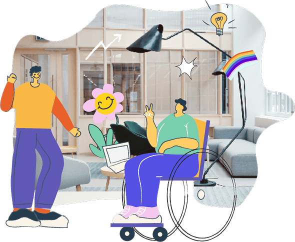 Diverse team members showing up authentically at work
